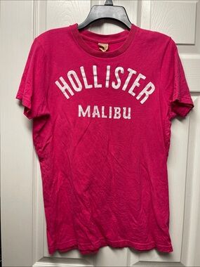 Hollister Hot Pink Malibu Logo Tee